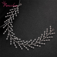 Classic Silver Color Wedding Headband for Bridal Hair Vine Beads Wedding Hair Accessories Women's Formal Party RE3362 2024 - buy cheap