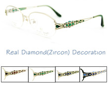 Free Shipping Original Brand "Fiat Lux"  Titanium Women Real Rhinestone Eyeglass Frames 2024 - buy cheap