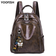 2019 hot sale New's Classic women's backpack waterproof PU leather student bag outdoor travel leisure backpack XZ-185. 2024 - buy cheap