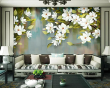 Beibehand-papel de parede personalizado, retro, flor e pássaro, abstrato, parede, sala de estar, quarto, fundo 3d 2024 - compre barato
