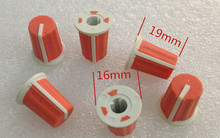 50pcs Orange Half axle potentiometer Rubber knob / indicator 90 degree / mixer / appliance / instrument adjustment knob /16*19mm 2024 - buy cheap