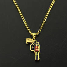 Hip Hop Necklace Uzi Gun Necklace & Pendants Gold Color personality Nightclub Cool Hiphop Rap Rock Dancing Accessories Jewelry 2024 - buy cheap