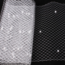 White 5 Yards Per Lot Birdcage Veil With Dot 45 CM Width Russian Veiling Netting Wedding Dot Veils Material DIY Hair Accessories 2024 - buy cheap
