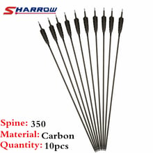 10Pcs 30" Archery Carbon Arrows Spine 350 Pure Carbon Arrow Replaceable Arrowhead Tips For Outdoor Hunting Shooting Accessories 2024 - buy cheap