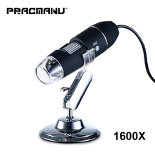 PRACMANU 1600X 8 LED Digital Microscope USB Endoscope Camera  Magnifier Electronic Stereo Tweezers Magnification 2024 - buy cheap