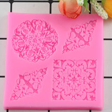 Lace Silicone Mold Mould Sugar Craft Fondant Mat Cake Decorating Baking Tools 2024 - buy cheap