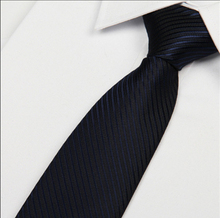 SHENNAIWEI-corbatas a rayas para hombre, corbatas de seda de 8 cm, Color azul marino, alta calidad, novedad de 2016 2024 - compra barato