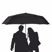 Paraguas totalmente automático para hombre y mujer, sombrilla resistente al viento, 3 pliegues, 10 huesos 2024 - compra barato