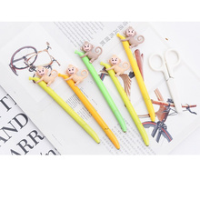 Bolígrafo de gel con forma de mono y plátano, bolígrafos de tinta de color negro de 0,5mm, regalo para escritura, suministros escolares y de oficina, FB748, 4 Uds. 2024 - compra barato
