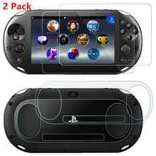 2 x Tempered Glass Front Screen Protector + HD Clear Crystal PET Back Protective Film For PS Vita PSV 2000 PlayStation Vita 2000 2024 - buy cheap