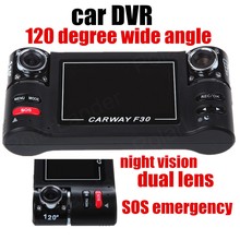 2.7 inch LCD Free Shipping Car DVR video Recorder camcorder 120 degree Wide Angle dual Lens SOS Emergency Night Vision 2024 - buy cheap