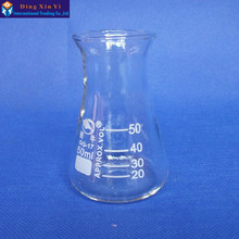 Matraz de vidrio triangular para uso en laboratorio, frasco cónico de vidrio de borosilicato, GG17,Pyrex, 50ml, 10 unids/lote 2024 - compra barato