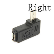 Micro USB 2,0 5Pin штекер к гнезду M к F удлинитель адаптер 9 мм Длинный разъем 90 градусов правый и левый угловой 2024 - купить недорого