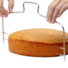Двойная проволока резак для торта слайсер Регулируемый 2 линии из нержавеющей стали DIY разделитель для масла хлеба нож для теста кухонные инструменты для выпечки 2024 - купить недорого