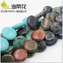 20mm Ronud Multicolor Picasso Reflective Turkey Stone DIY Loose Beads Women 15inch Natural Stone Hand Made Jewelry Making Design 2024 - buy cheap