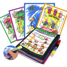 4 Styles Cartoon Animal Water Drawing Cloth Book & 2 Magic Pens Painting Doodle Board Early Educational Toys Doodle Book for Kid 2024 - купить недорого