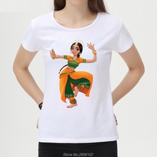 Summer Retro India Dancing Girl T Shirt For Women Novelty Tops Lady Casual Short Sleeve Tees Girl T-shirt Harajuku Streetwear 2024 - buy cheap