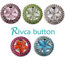 D02226 wholesale  Rhinestone newest rivca button snap button for 18mm snap button bracelet Jewelry Free shipping 2024 - buy cheap