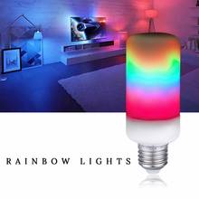 Led Rainbow Fire Flame Lamp Led Flame Bulb Fire Effect Light E27 E26 E14 E12 B22 9W 7W 5W 220V 110V 2835SMD Colorful 3 Modes 2024 - buy cheap