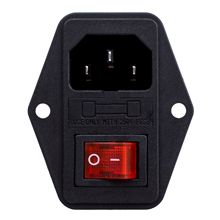 MYLB-3 Pin IEC320 C14 Inlet Module Plug Fuse Switch Male Power Socket 10A 250V 2024 - купить недорого