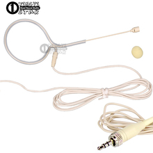 Skin Color Single Earhook Headset Microphone 3.5mm Screw Lock Stereo Plug Condenser Mic For Wireless System BodyPack Transmitter 2024 - buy cheap