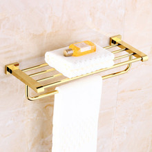 Toalleros de cobre para baño, soporte fijo montado en la pared, 50-60cm, con gancho 2024 - compra barato