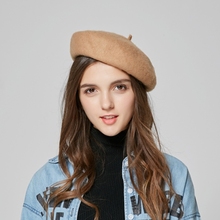 Gorro de punto para niña y mujer, gorro de pintor de estilo británico cálido, gorros octagonales de lana para estudiantes, boina de ocio, B-8693 2024 - compra barato