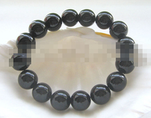 Big 14mm round black onyx bracelet 2024 - buy cheap