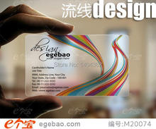 fashion one sided printing Custom Full color business cards visit card printing clear transparent  PVC Business Card NO.2122 2024 - buy cheap