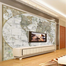Papel tapiz personalizado, mural 3D, mapa del mundo, Fondo de TV, pared, sala de estar, dormitorio, oficina, museo, decoración, papel de pared 3d 2024 - compra barato