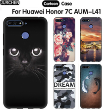 Jurchen capa de silicone macio para huawei honor 7c caso 5.7 polegada fino caso do telefone para huawei honor 7c ru versão AUM-L41 caso bonito 2024 - compre barato