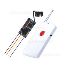 Micro interruptor com controle remoto, mini interruptor sem fio de alimentação de lítio com bateria de cc 3v 3.7v 5v 6v 9v 12v 315m/433m