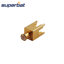 Superbat MCX agujero pasante conector montaje en PCB con soldadura Post Goldplated recta conector Coaxial RF 2024 - compra barato