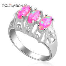Elegant Rings for women silver plated Stamped Wholesale & Retail  Jewelry Purple Fire Opal Popular Rings USA #6#7#8#9 OR673 2024 - buy cheap