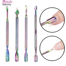 BeautyBigBang Stainless Steel Cuticle Pusher Nail Pusher Repousse Cuticule Ongles Materiel Professionnelle Corta Cuticula Tool 2024 - buy cheap