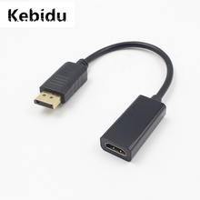 Entrada de exibição dp para hdmi, adaptador compatível com macho para fêmea, conversor de cabo para apple, samsung, hp, dell, pc, notebook, suporte 1080p 2024 - compre barato