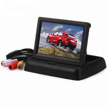 4.3 inch Foldable Car Monitor TFT LCD Display Cameras Reverse Camera Parking System Car Rear view Monitors NTSC PAL Video Player 2024 - buy cheap