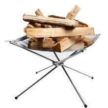 Outdoor Stainless Steel Folding Firewood Rack Stove Carbon Heating Tools Shelf Fire Platform Camping Equipment 2024 - buy cheap