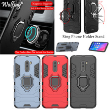 Funda con soporte de succión magnética para Pocophone F1, cubierta de borde completo a prueba de golpes para Xiaomi Pocophone F1, Pocophone F1 2024 - compra barato