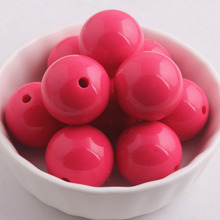 Kwoi vita-Cuentas de burbuja de Color rosa oscuro gruesas, 20MM, 100 Uds., cuentas de goma sólidas acrílicas para fabricación de joyas y collares para niños 2024 - compra barato