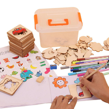 100Pcs Baby Toys Wooden Drawing Toy Coloring Board Toys For Children Creativity Coloring Doodles Toy Boy Girl Learn Drawing Tool 2024 - buy cheap