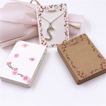 100 pcs/lot Fashion Handmade with love Necklace cards Flower Cardboard Jewelry Displays Cards Chain Packing Cards 7x5cm 2024 - buy cheap