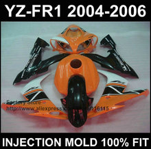 Правые оранжевые обтекатели для мотоцикла YAMAHA YZF R1 2004 2005 2006 Обтекатели yzf r1 04 05 06 детали кузова полная инъекция 2024 - купить недорого