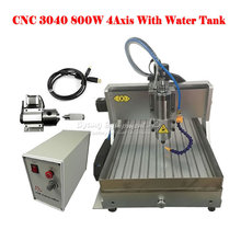 4 Axis usb CNC 3040 CNC Cutting Machine 6040 Engraving  Wood Router Water Tank Drilling Miling Machine 2024 - buy cheap