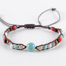 Unique Wrap Chakra Bracelet Jewelry Multi Color Natural Stone Beads Fashion Bracelet Handmade Yoga Bracelets Christmas Gifts 2024 - buy cheap