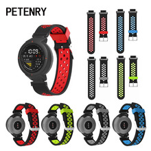 Pulseira de silicone macio para amazfit verge watch, pulseira de substituição de cor dupla para, xiaomi, huami, amazfit verge 3 2024 - compre barato