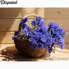 Dispaint Diamond Painting"Flower purple basket"Cross Stitch Custom Photo Diamond Embroidery Square Round Drill Home Decor A25995 2024 - buy cheap