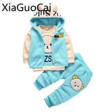 Children Clothes Sets Autumn Winter Bear Kids Clothes Three Sets of Infant and Winter Cotton Clothes Children Clothing Set 2024 - buy cheap