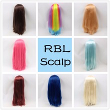 RBL Scalp 1/6 Blyth Doll Wigs including the hard endoconch dome with/no bang soft straight colorful hair Series 3 2024 - buy cheap