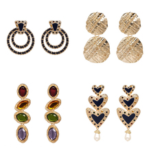 JURAN ZA Large Long Statement Earrings For Women Fashion Party Drop Dangle Earrings Wedding Gift Vintage Jewelry Hot Sale 2024 - buy cheap